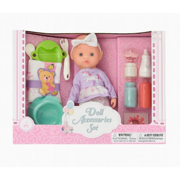 baby doll gift set Other - 12'' Baby Doll and Clothes Accessories Playset with Feeding Bottle Pacifier Xmas